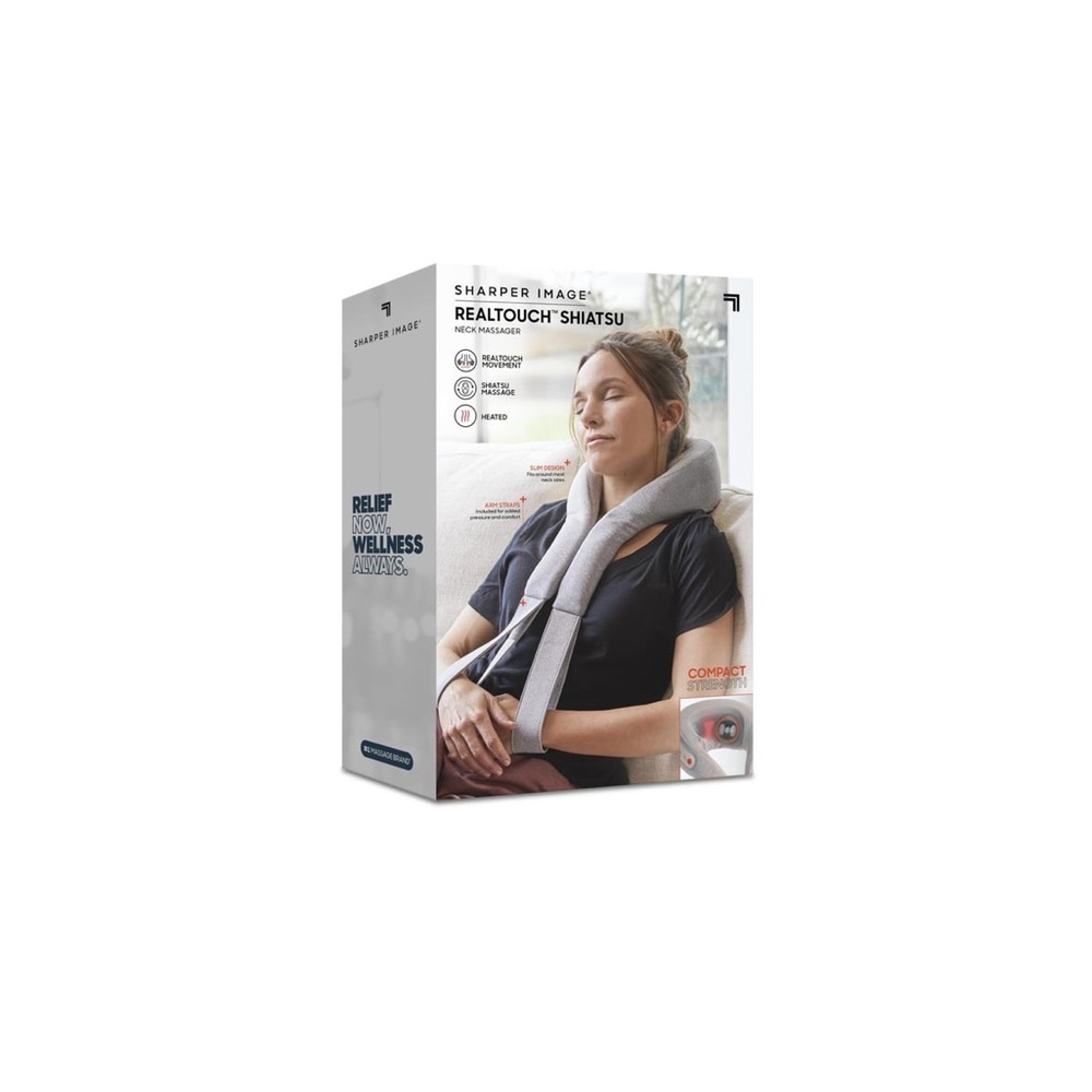 Sharper Image Shiatsu Neck Massager - Gray NEW